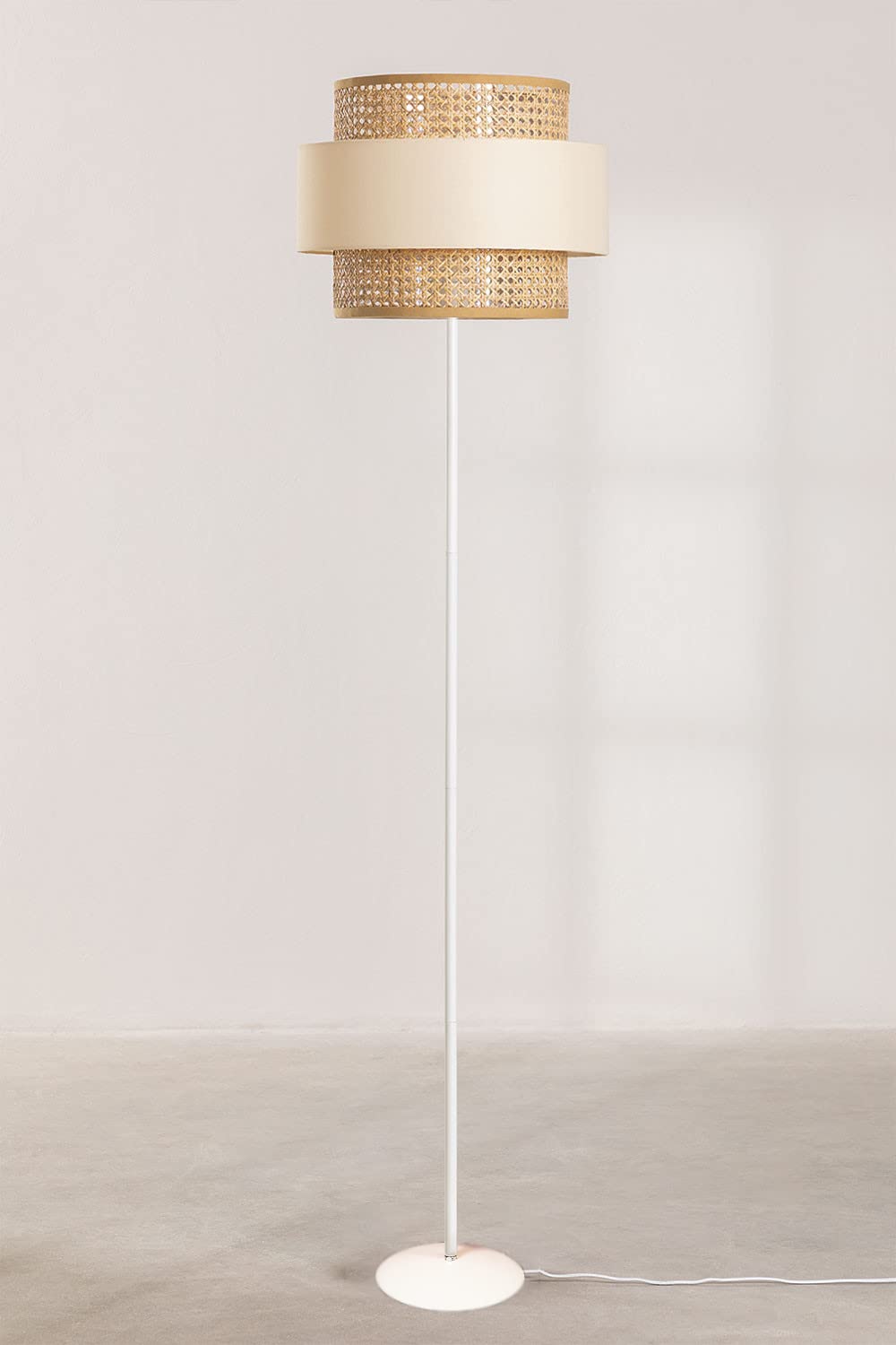 Gold bamboo floor sales lamp