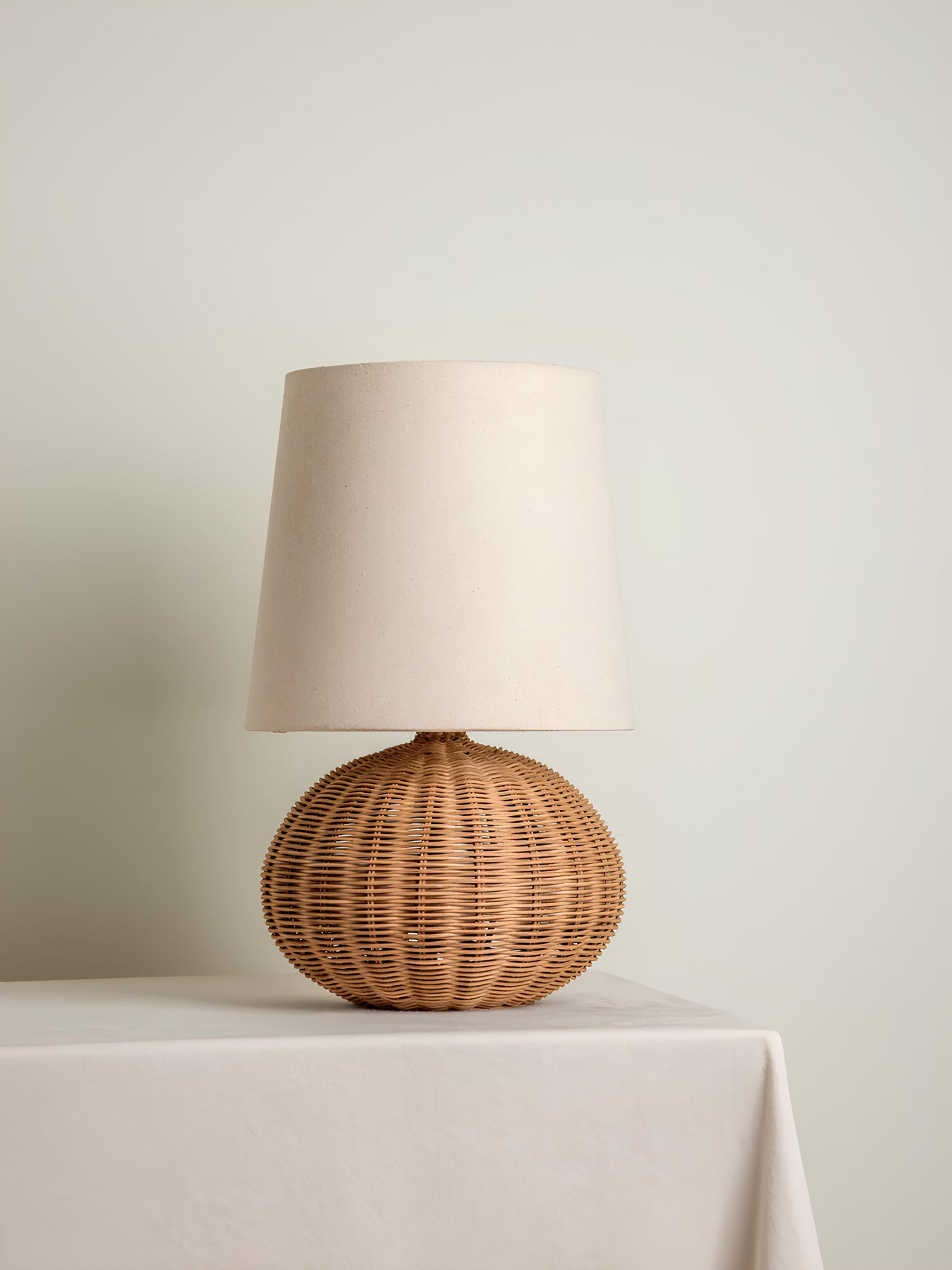 Rattan Table lamp for Living room | Bamboo Bedside table lamp | Cane Table lamp -Shanaya - Akway