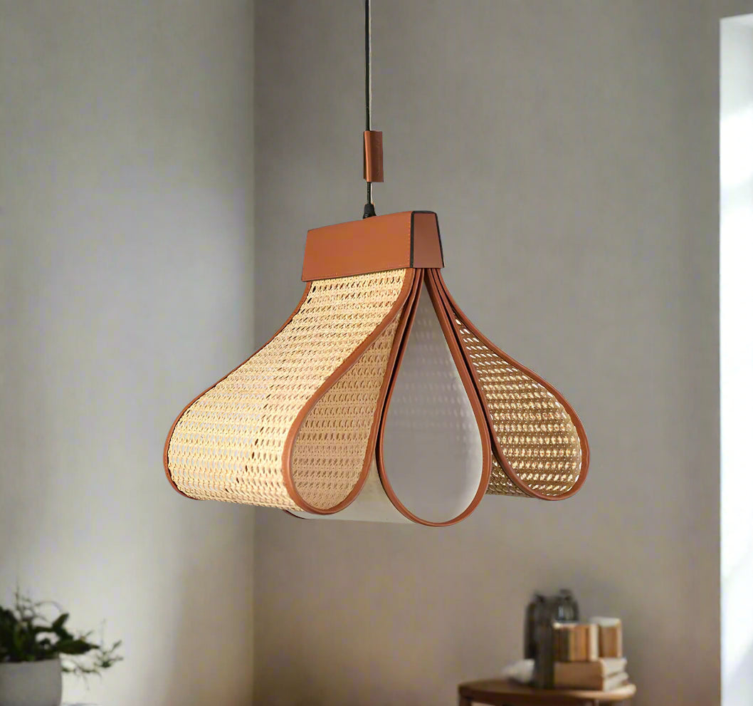 Rattan Hanging lamp for Living Room | Cane Pendant light | Wicker ceiling light - pixie