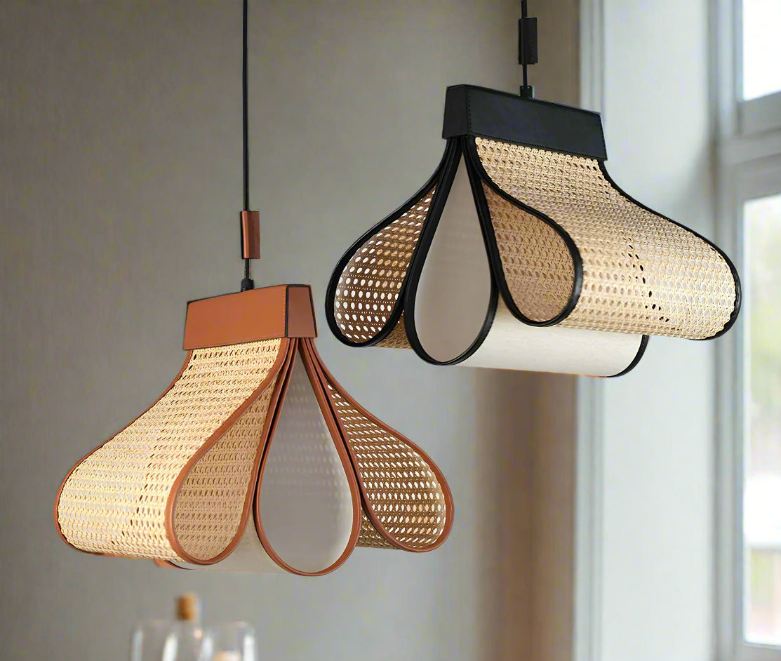 Rattan Hanging lamp for Living Room | Cane Pendant light | Wicker ceiling light - pixie