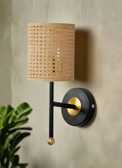 Rattan Wall Lamp For Living Room | Bamboo Wall Scone - Anusha