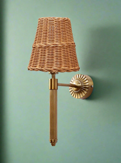 Rattan Wall Light For Living Room | Cane Wall Lamp- Hiral