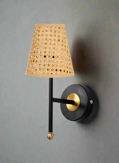 Rattan Wall Lamp For Living Room | Bamboo Wall Light - Ishani