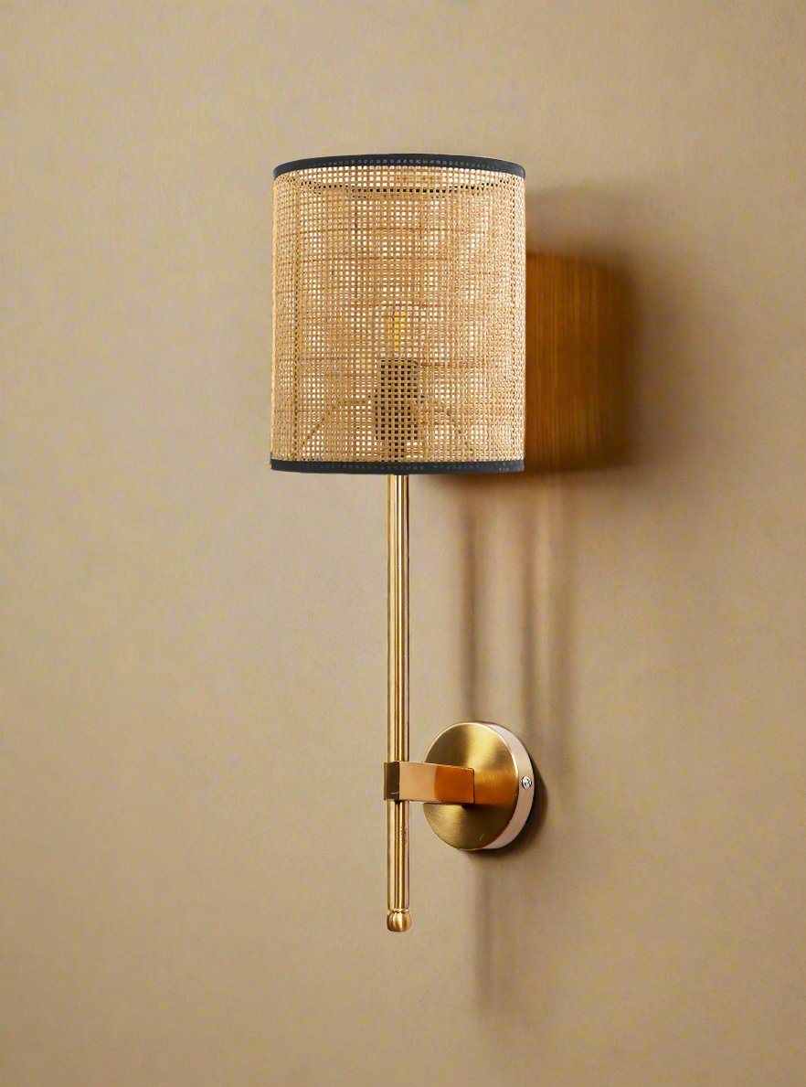 Bamboo Wall Light For Living Room | Cane Wall Lamp - Chaaya