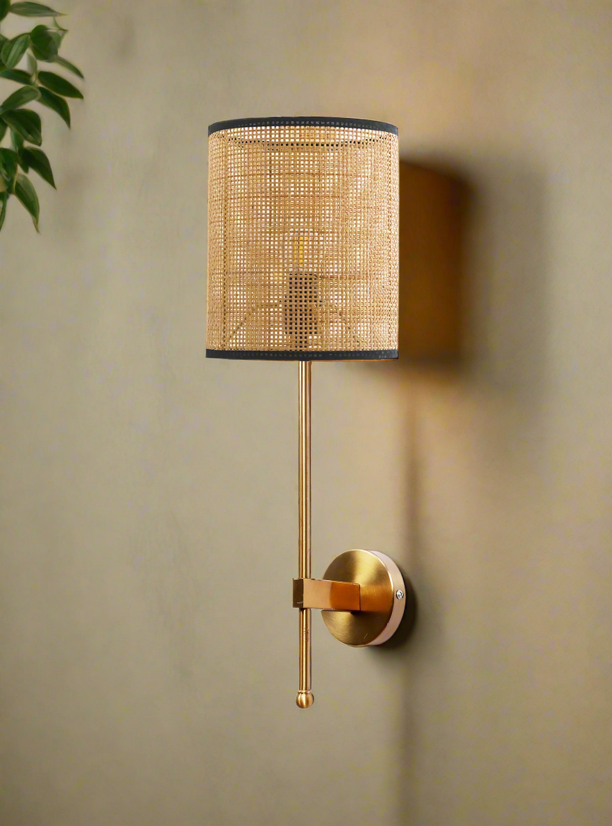 Bamboo Wall Light For Living Room | Cane Wall Lamp - Chaaya