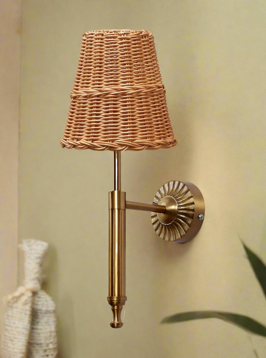 Rattan Wall Lamp For Living Room | Bamboo Wall Scone - Hema