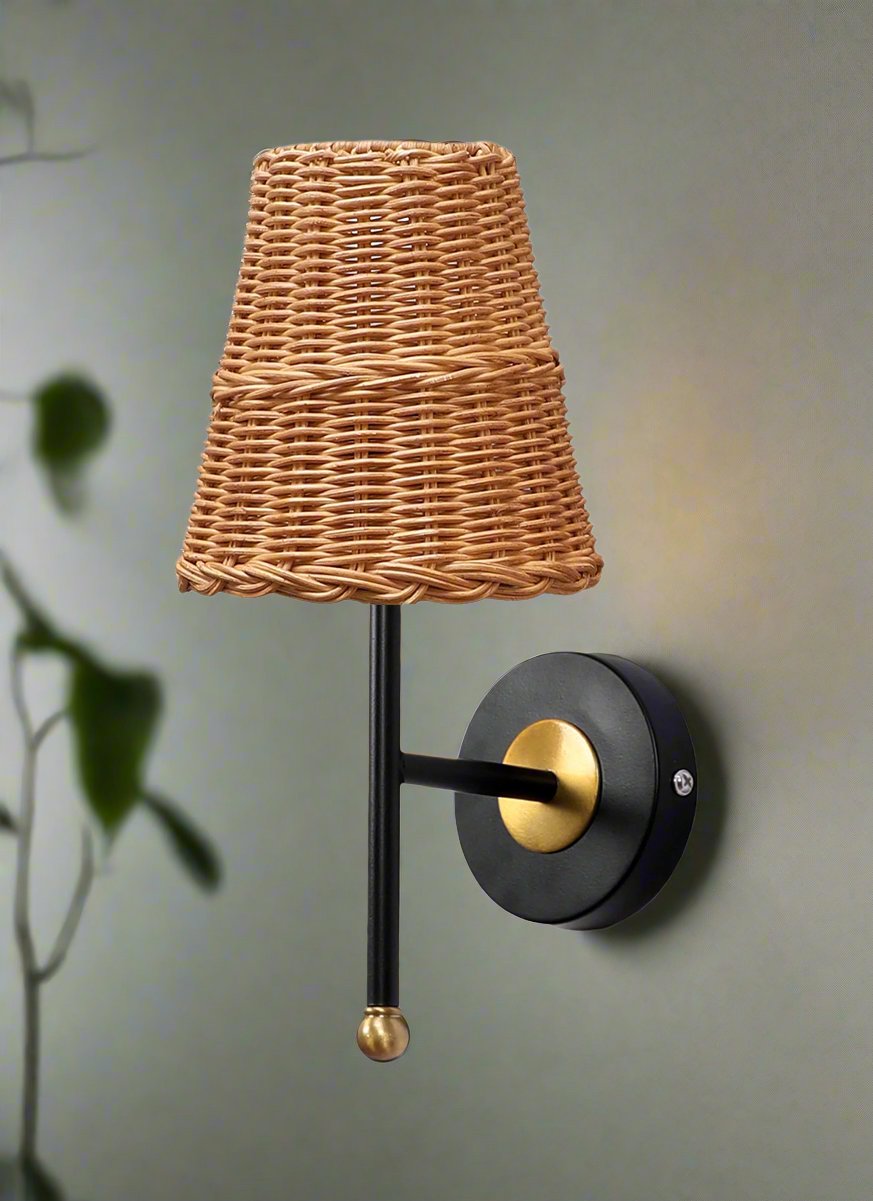 Bamboo Wall Lamp For Living Room | Rattan Wall Light - Geetika