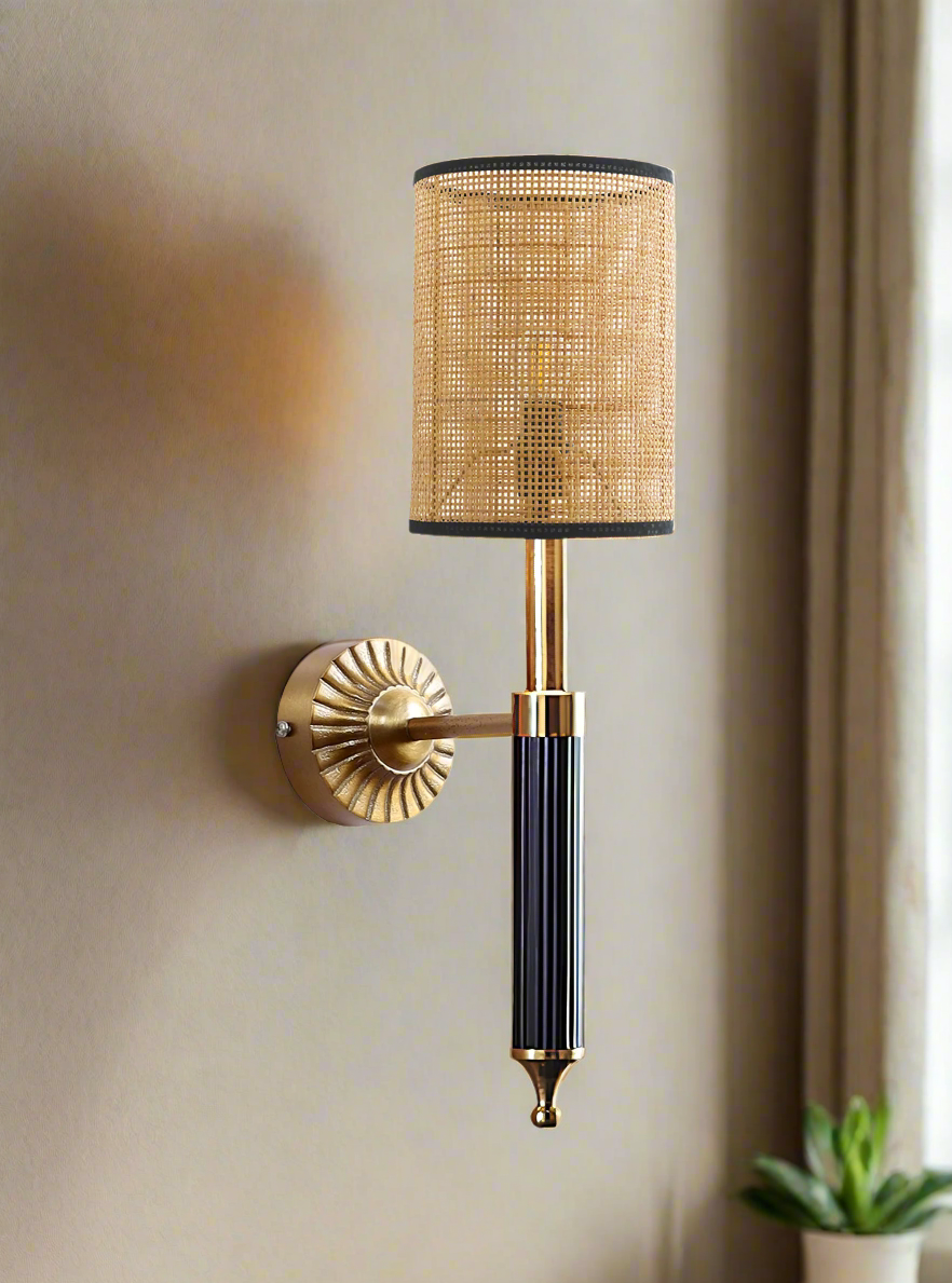 Bamboo Wall Lamp For Living Room | Rattan Wall Lamp - Nilima