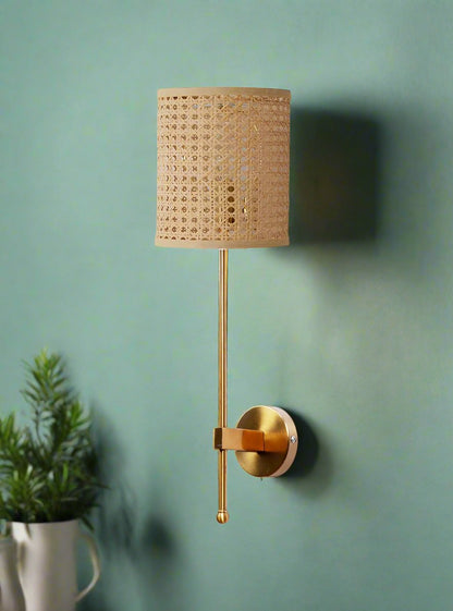 Rattan Wall Lamp For Living Room | Cane Wall Light - Damini