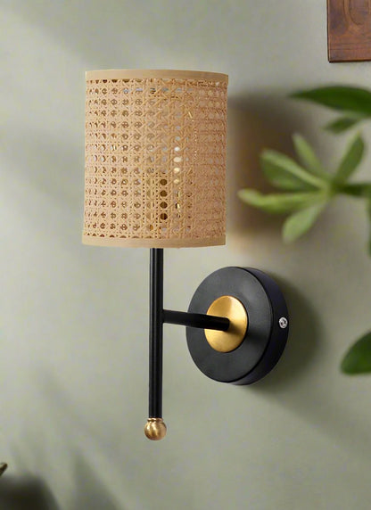 Rattan Wall Lamp For Living Room | Bamboo Wall Scone - Anusha