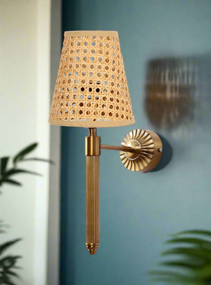 Rattan Wall Lamp For Living Room | Bamboo Wall Light - Jasmit