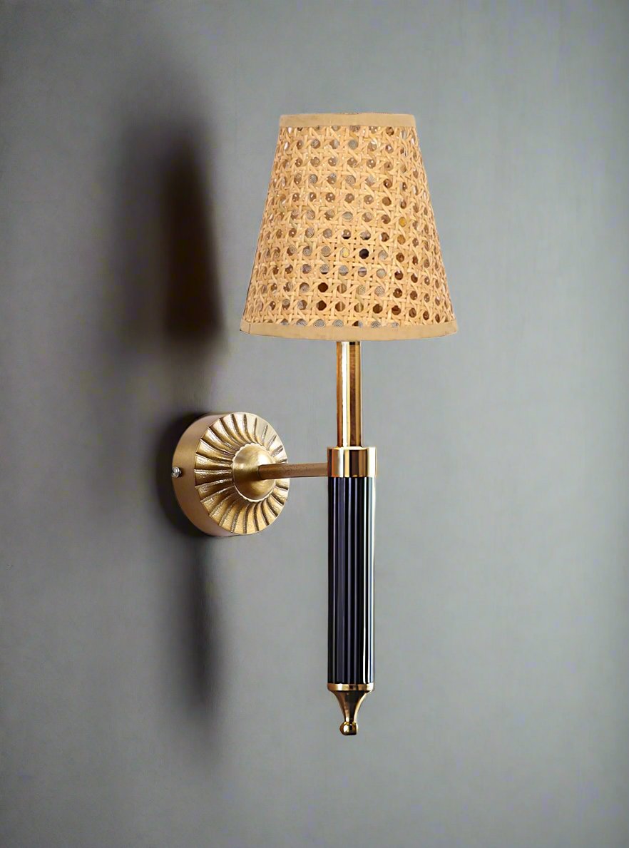 Bamboo Wall Lamp For Living Room | Rattan Wall Light - Oeshi