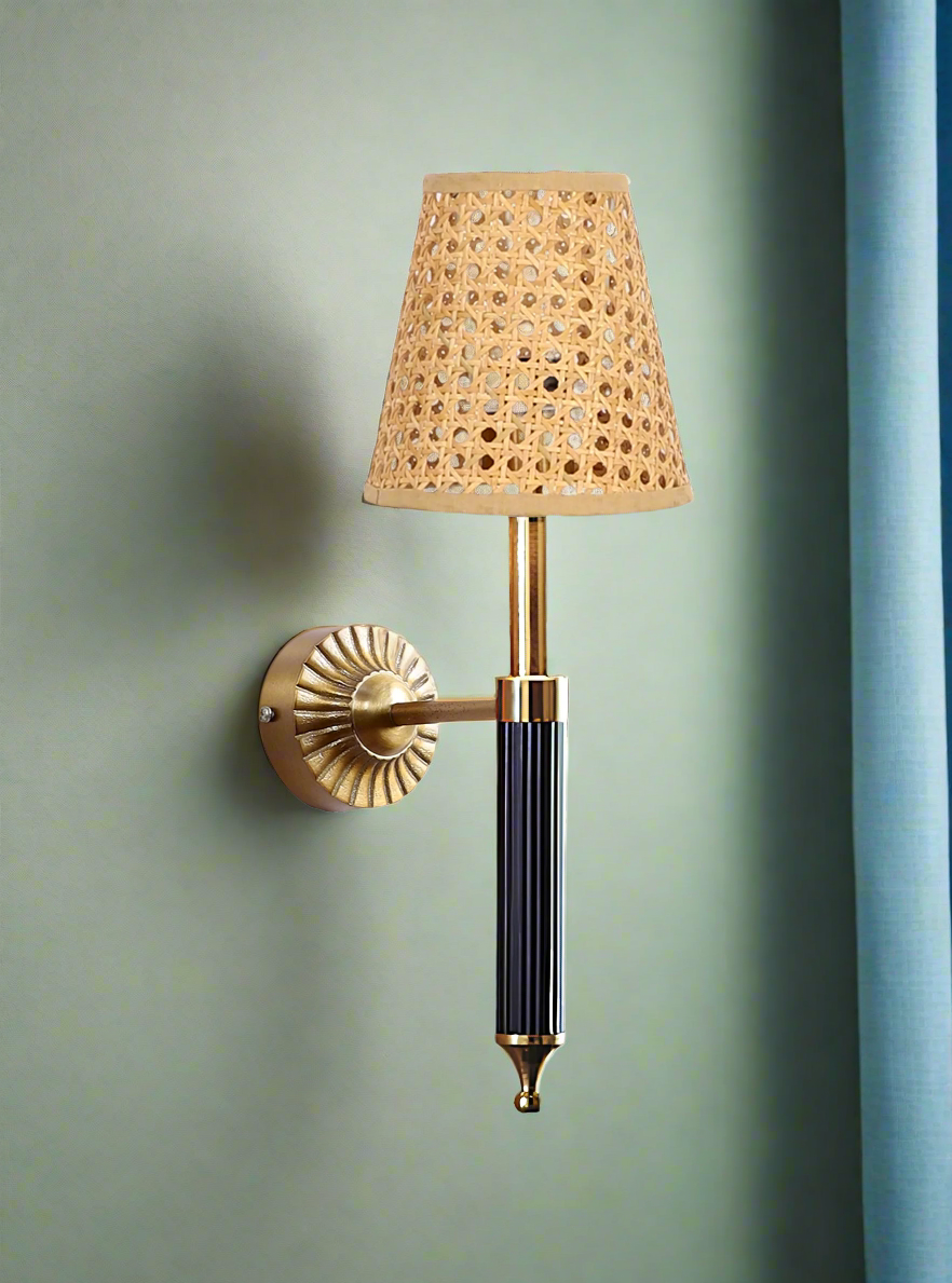 Bamboo Wall Lamp For Living Room | Rattan Wall Light - Oeshi