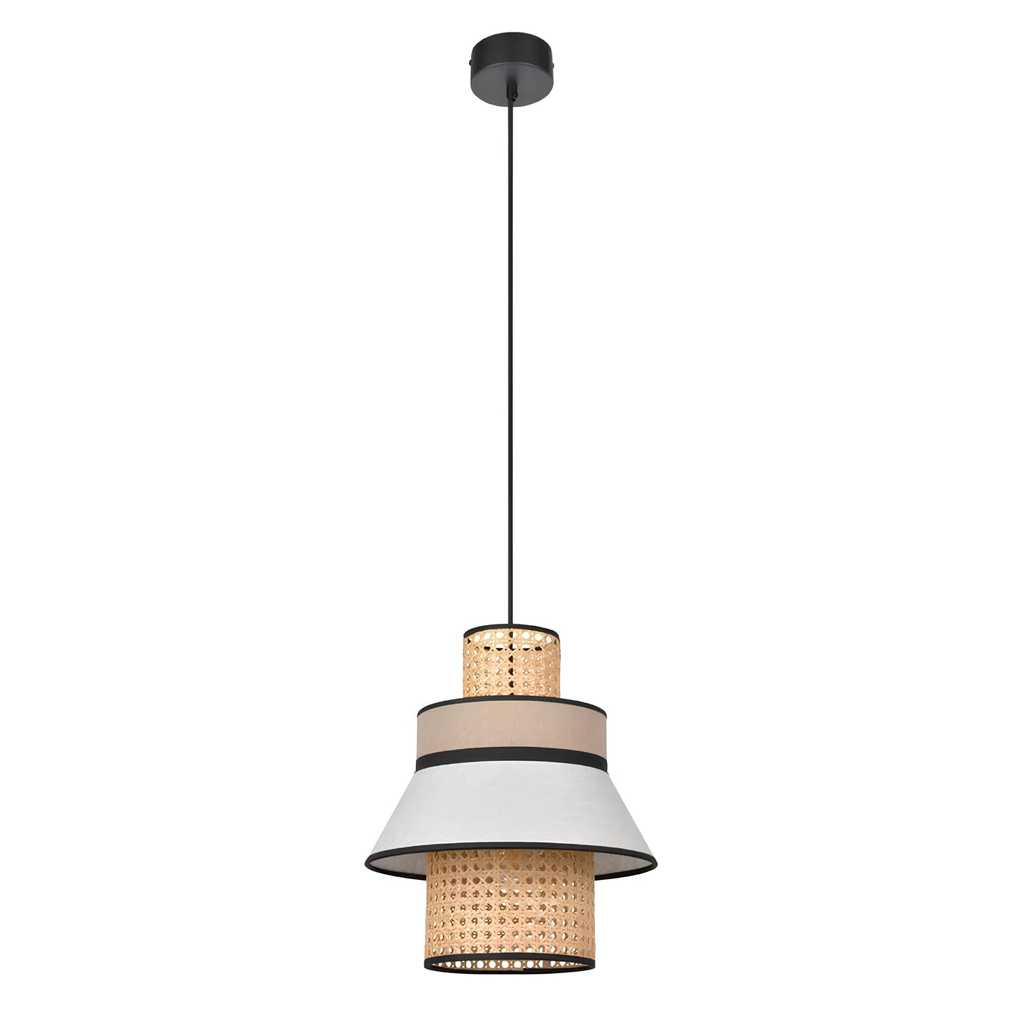 Rattan Hanging lamp for Living Room | Cane Pendant light | Wicker ceiling light - Adley