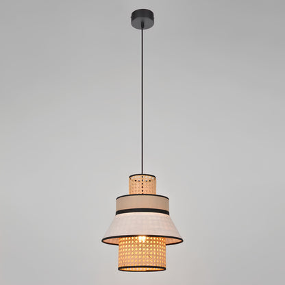 Rattan Hanging lamp for Living Room | Cane Pendant light | Wicker ceiling light - Adley