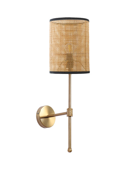 Rattan Wall Light For Living Room | Cane Wall Light - Amaira