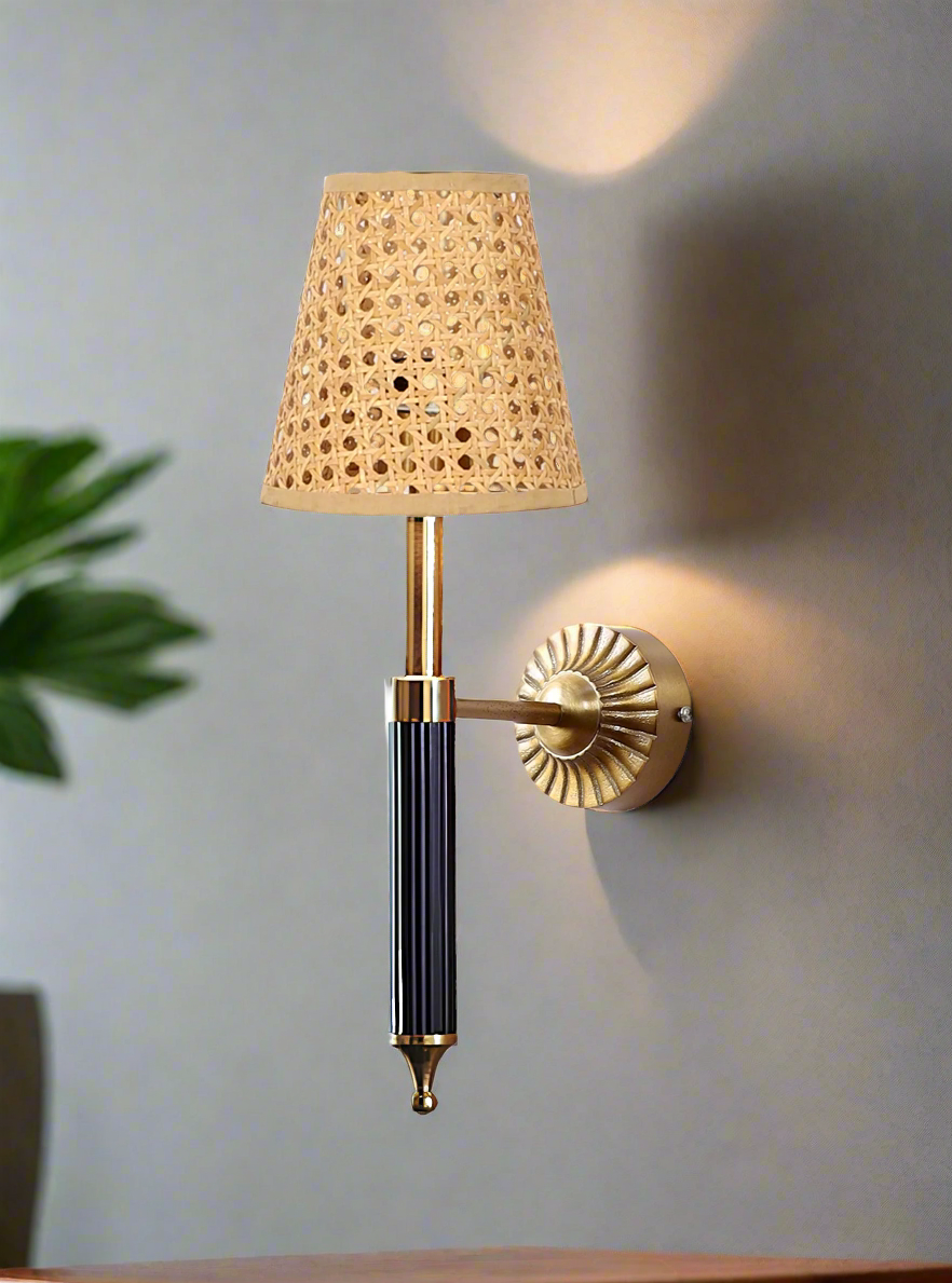 Bamboo Wall Lamp For Living Room | Rattan Wall Light - Oeshi