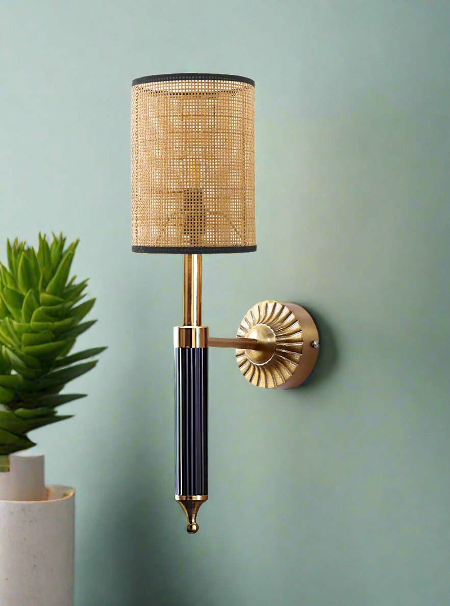 Bamboo Wall Lamp For Living Room | Rattan Wall Lamp - Nilima