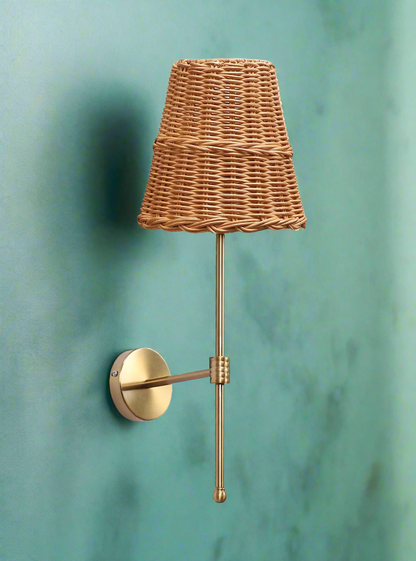 Bamboo Wall Light For Living Room | Rattan Wall Lamp - Inaya