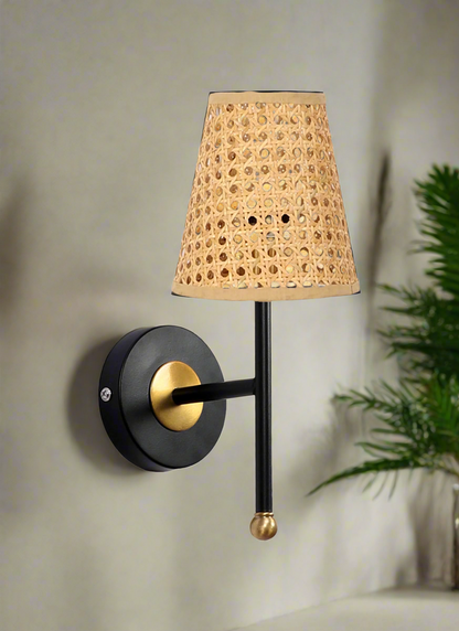 Rattan Wall Lamp For Living Room | Bamboo Wall Light - Ishani