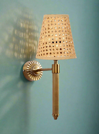 Rattan Wall Lamp For Living Room | Bamboo Wall Light - Jasmit