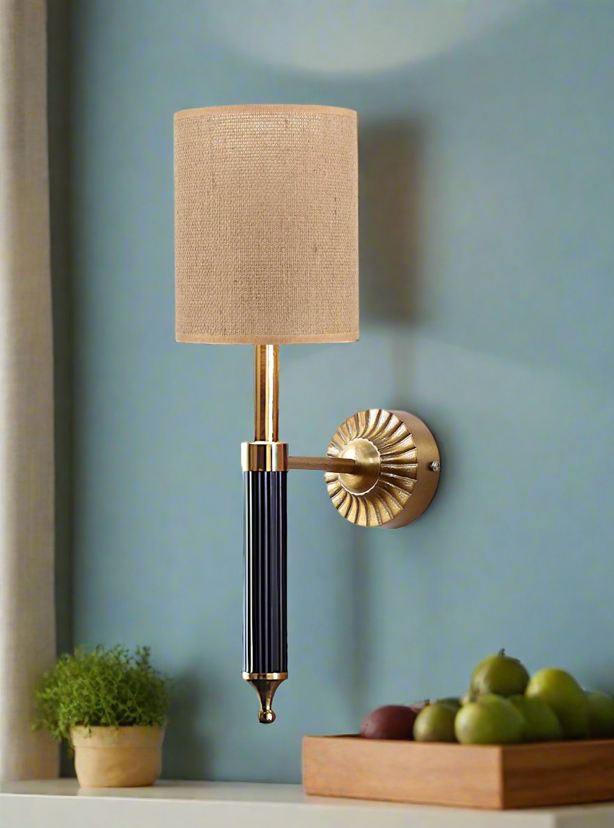 Jute Wall Lamp For Living Room | Jute Wall Light - Ojasvi - Akway