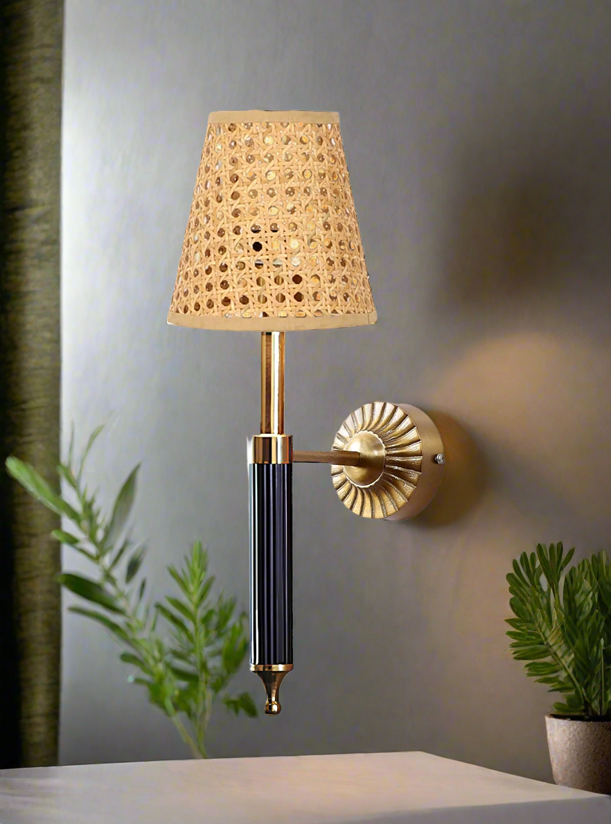 Bamboo Wall Lamp For Living Room | Rattan Wall Light - Oeshi