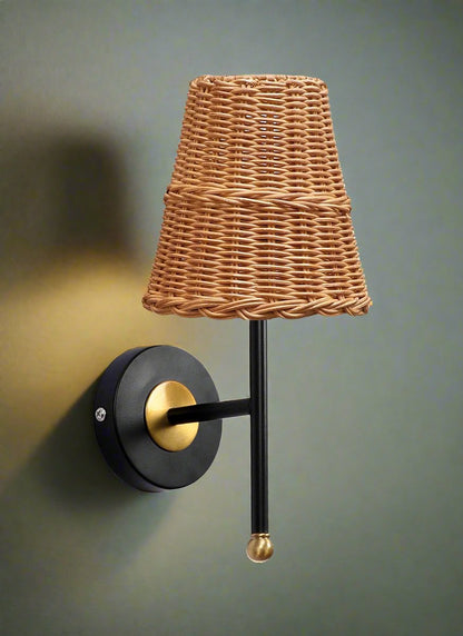 Bamboo Wall Lamp For Living Room | Rattan Wall Light - Geetika