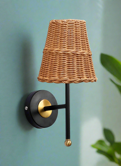 Bamboo Wall Lamp For Living Room | Rattan Wall Light - Geetika