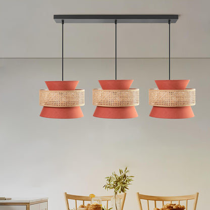 Rattan Hanging lamp for Living Room | Cane Pendant light | Wicker ceiling light - Hana