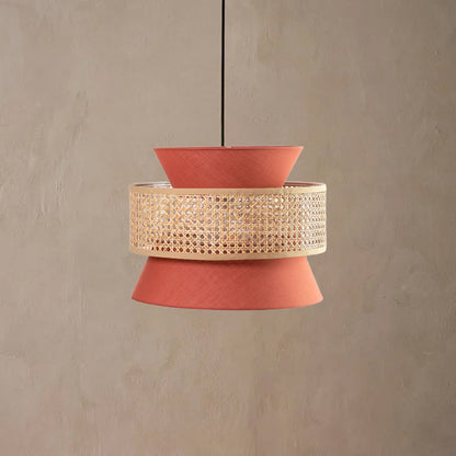 Rattan Hanging lamp for Living Room | Cane Pendant light | Wicker ceiling light - Hana