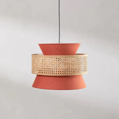 Rattan Hanging lamp for Living Room | Cane Pendant light | Wicker ceiling light - Hana