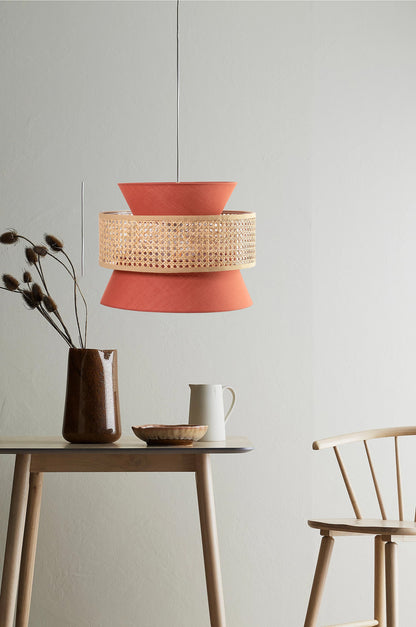 Rattan Hanging lamp for Living Room | Cane Pendant light | Wicker ceiling light - Hana