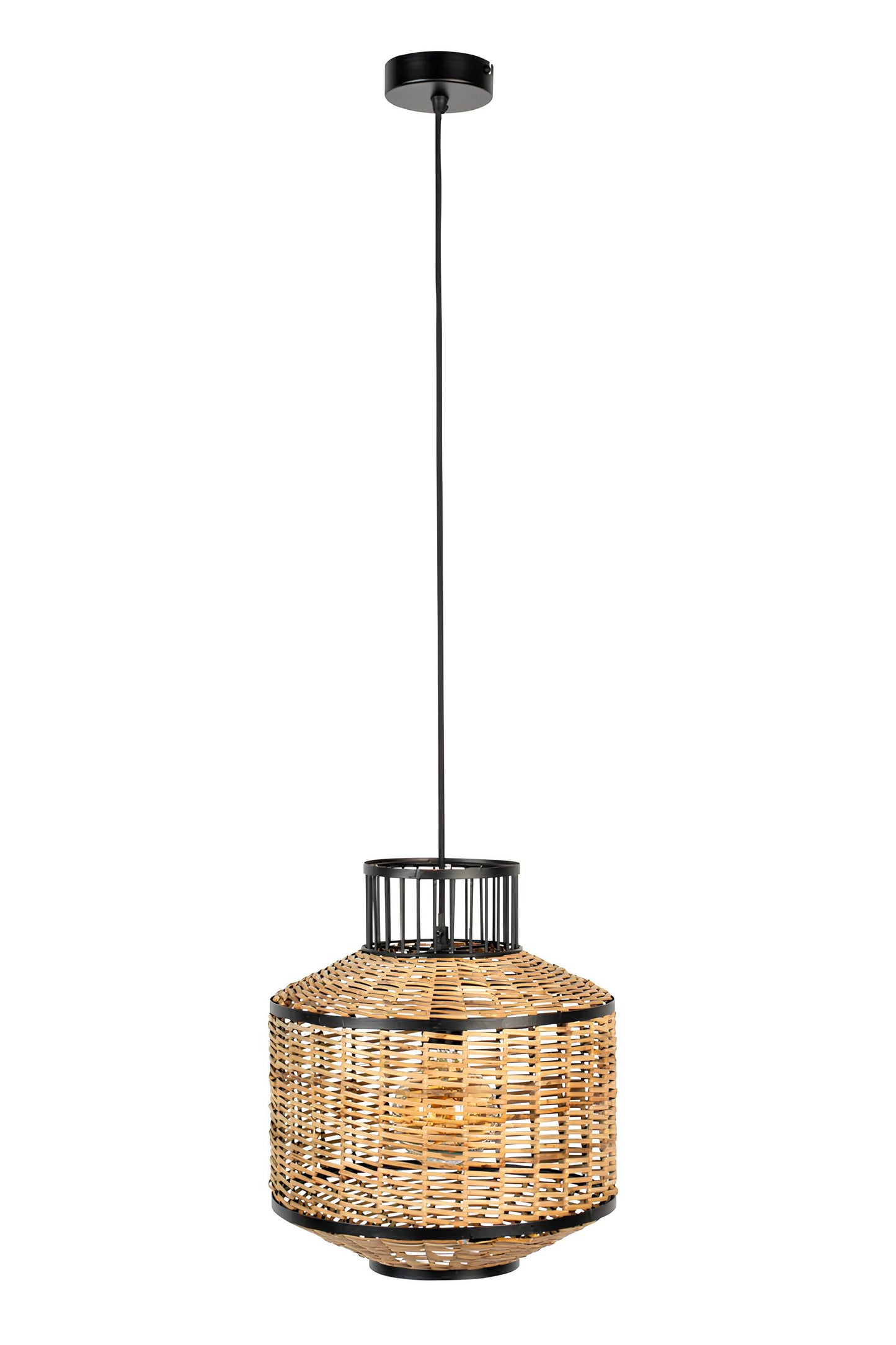 Bamboo Hanging lamp for Living Room | Rattan Pendant light | Cane ceiling light - Taksh - Akway