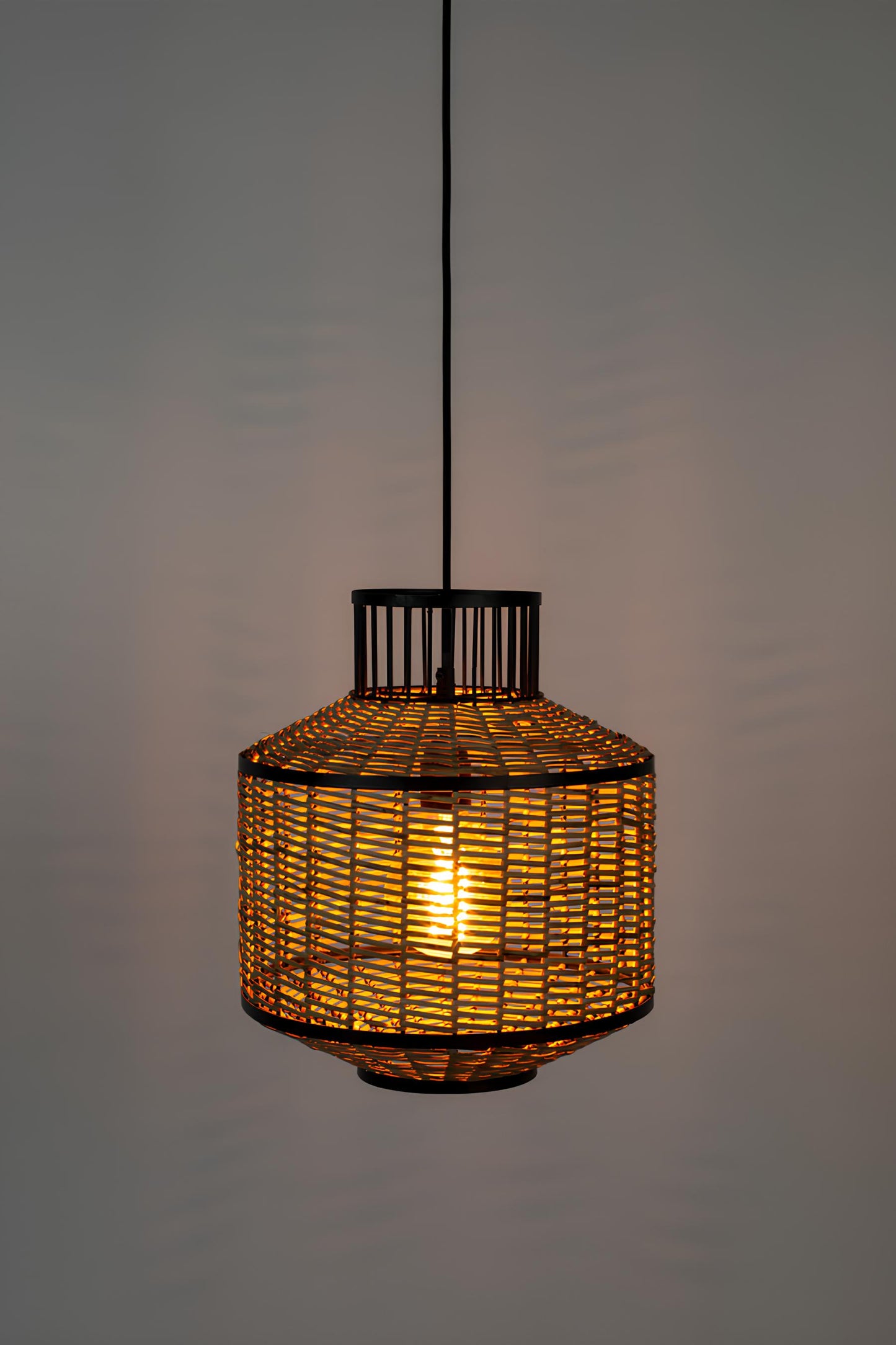 Bamboo Hanging lamp for Living Room | Rattan Pendant light | Cane ceiling light - Taksh - Akway