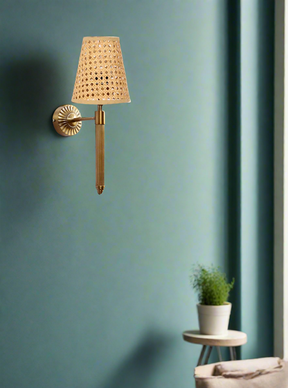 Rattan Wall Lamp For Living Room | Bamboo Wall Light - Jasmit