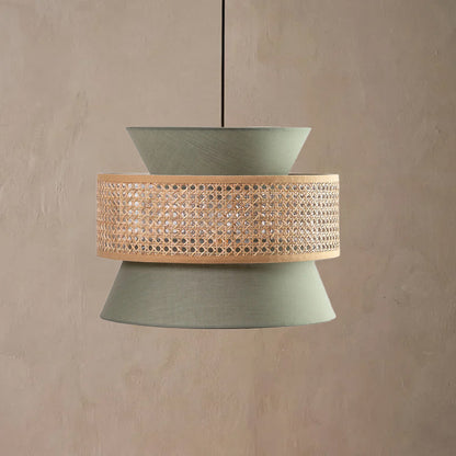 Rattan Hanging lamp for Living Room | Cane Pendant light | Wicker ceiling light - Gauri