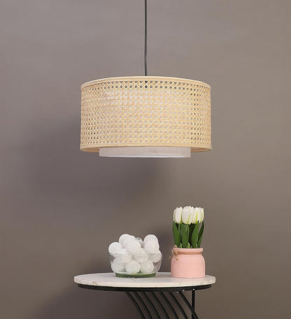 Rattan Hanging lamp for Living Room | Bamboo Hanging Lamp | Cane Pendant light - Anahita