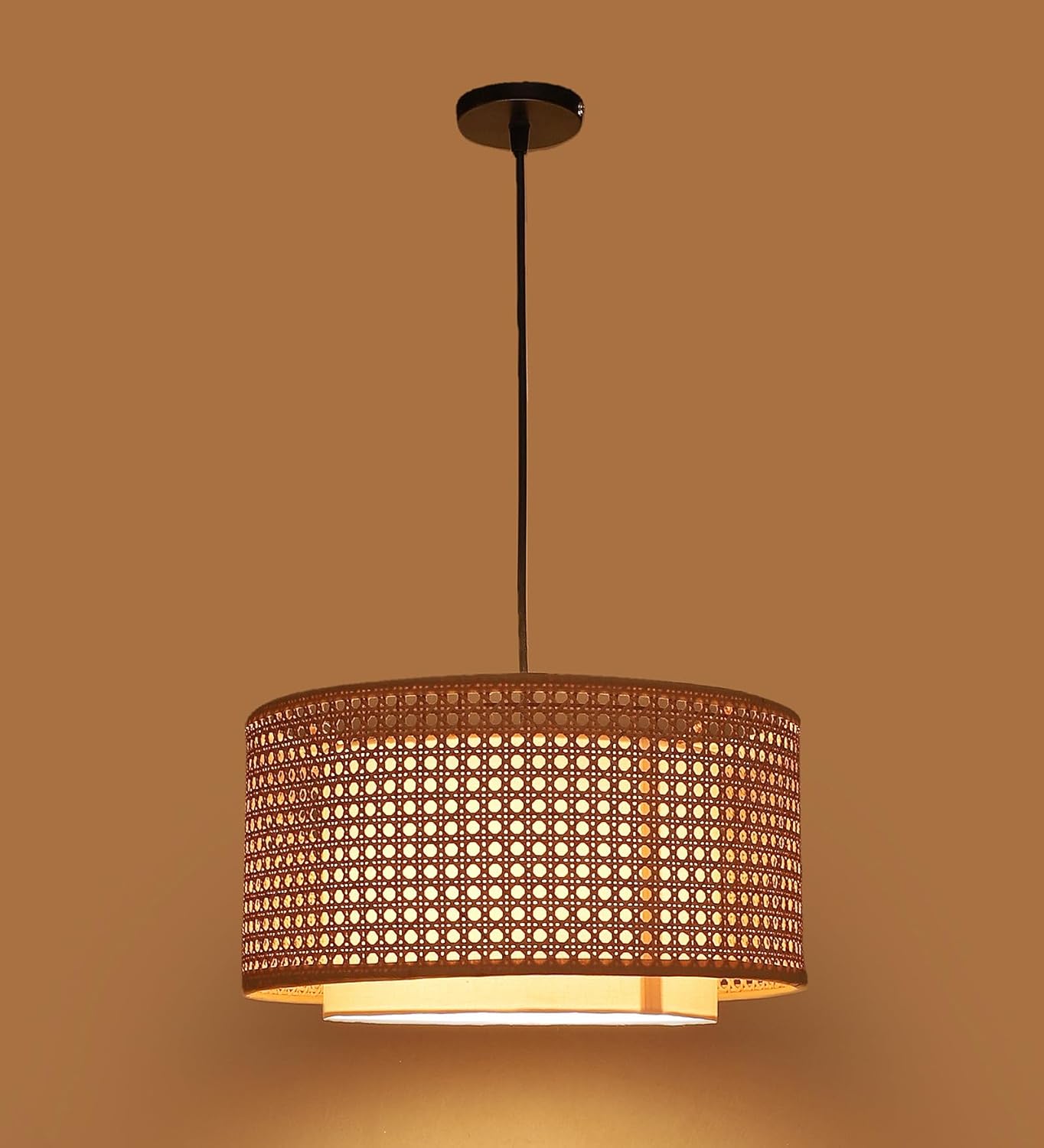 Rattan Hanging lamp for Living Room | Bamboo Hanging Lamp | Cane Pendant light - Anahita