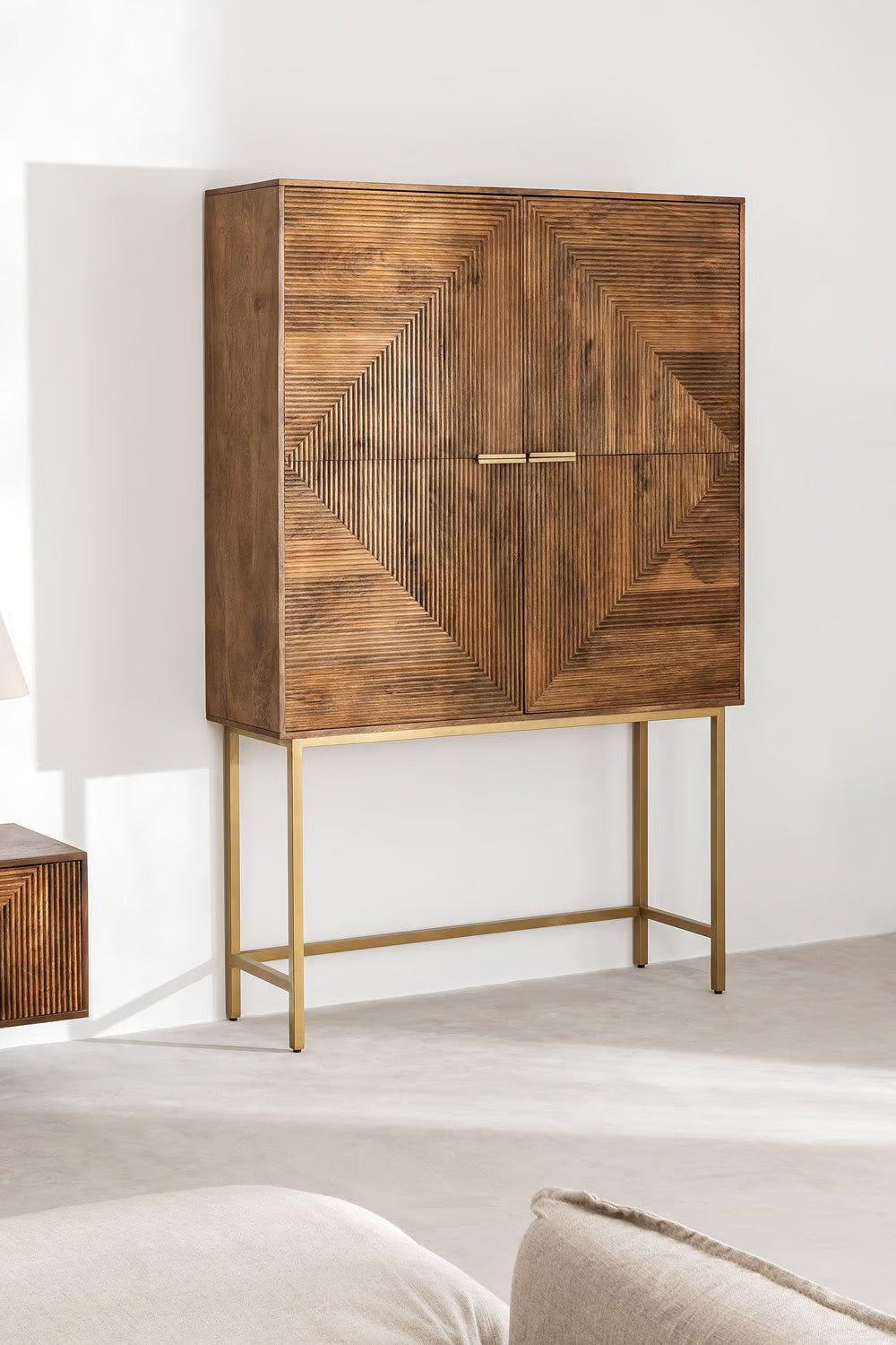 Mango Wood Sideboard | Mango Wood Cabinet -Mila - Akway