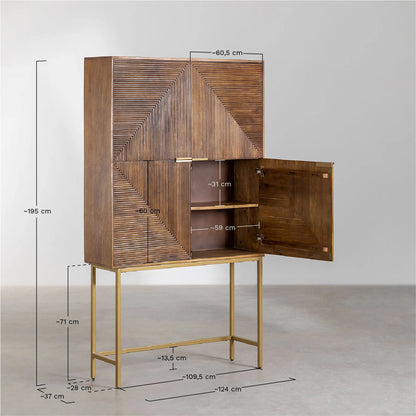 Mango Wood Sideboard | Mango Wood Cabinet -Mila - Akway