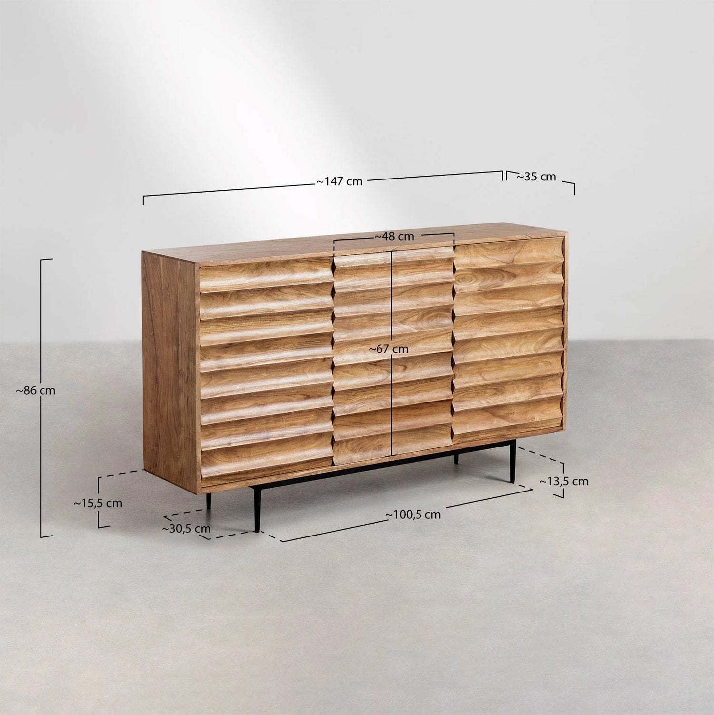 Mango Wood Sideboard | Mango  Wood Cabinet -Noah - Akway