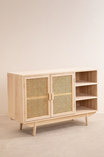 Wooden Sideboard with 2 Shelves  | Wooden Cabinet - Adrika