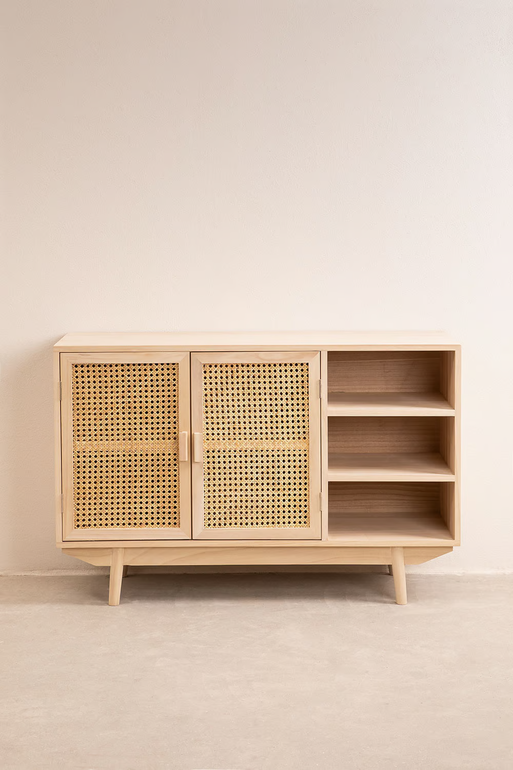 Wooden Sideboard with 2 Shelves  | Wooden Cabinet - Adrika