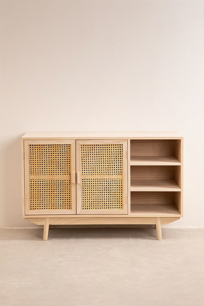 Wooden Sideboard with 2 Shelves  | Wooden Cabinet - Adrika