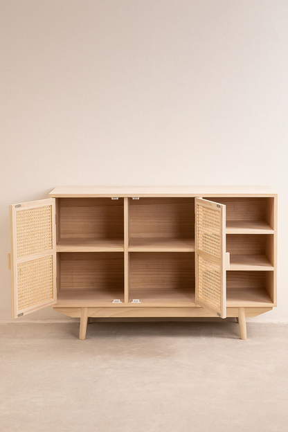 Wooden Sideboard with 2 Shelves  | Wooden Cabinet - Adrika