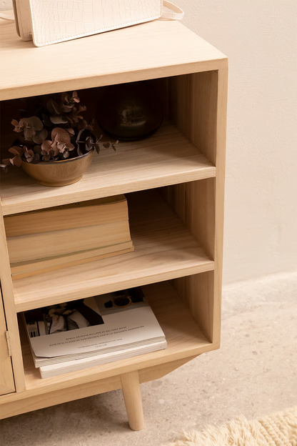 Wooden Sideboard with 2 Shelves  | Wooden Cabinet - Adrika