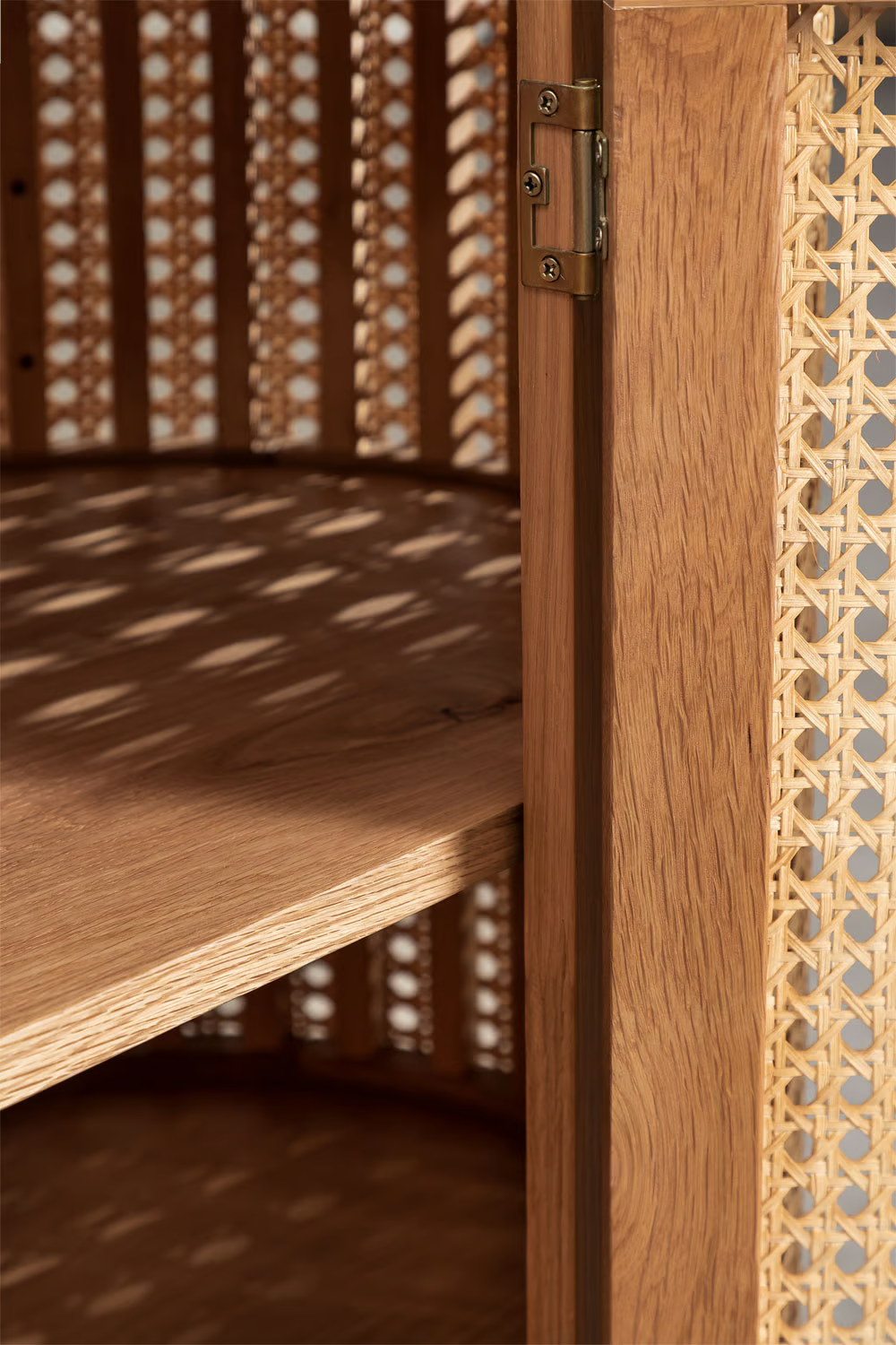 Rattan and Wood Sideboard  | Wooden Cabinet - Aashna