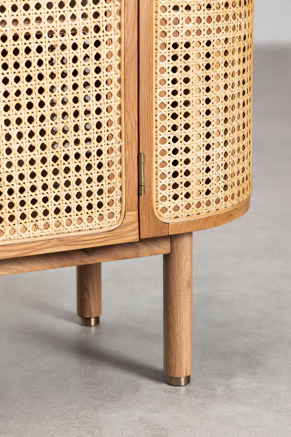 Rattan and Wood Sideboard  | Wooden Cabinet - Aashna