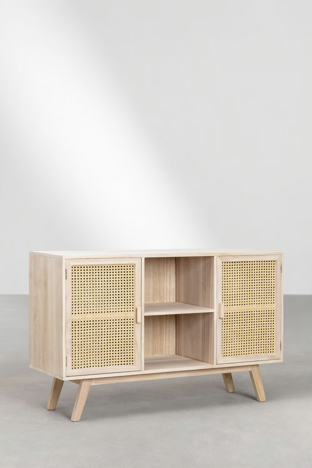 Rattan and Wood Sideboard  | Wooden Cabinet -Aaheli - Akway